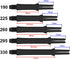L-style 190 Carbon Dart Shafts Locked Two Tone Black/Silver