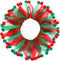 Christmas Pet Collar Ornaments, Adjustable Red Green Holiday Dress Collar for Cat and Dog (L(45CM))