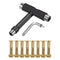 Skateboard Hardware 8PCS Bolts Set and All-in-One Portable Skate Tools with L-Type Phillips Head Wrench