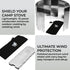 H&S Camping Stove Windscreen - 10 Aluminum Plates Folding Wind Shield with Carrying Case for Outdoor Camping Accessories