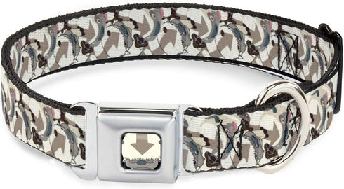 Dog Collar Seatbelt Buckle - Avatar The Last Airbender Appa Pose, 1.5 Inch Wide, 13 to 17 Inches
