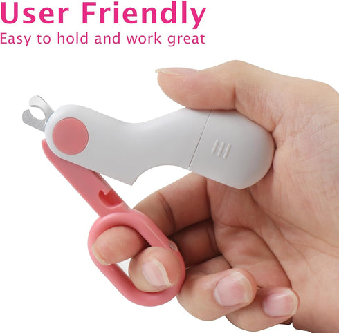 GuLuPets Trimmer Small Animals Nail Clippers with LED Lights to Avoid Excessive Cutting and Razor Sharp Blades
