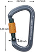 SOB Auto Locking Climbing Carabiner Clips - Heavy Duty Asymmetrical Connector for Rappelling Gear and Outdoor Projects