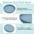 Silicone Cat Bowl Set of 2, Shallow Cat Food Dish, 7in Wide Plates for Whisker Fatigue Relief