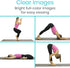Vive Yoga Poster - Poses for Beginners and Experts, Double Sided Laminated Flow Chart for Home Gym