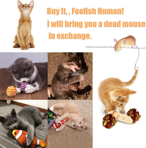 Cat Toys Variety Pack - 20 Pieces & Pet Gifts for Christmas