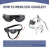 PETLESO Dog Goggles for Small Breed, Eye Protective Sunglasses for Outdoor Riding, Black