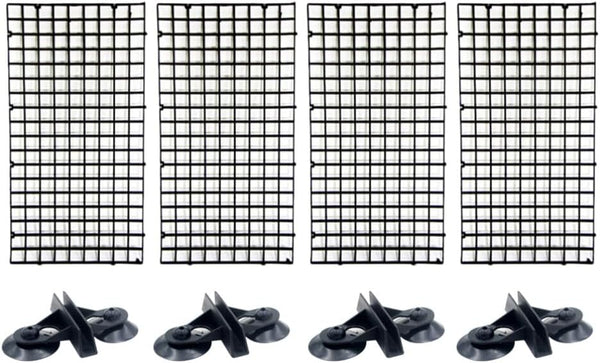 POPETPOP 1 Set Plastic Fish Tank Aquarium Panel Splicable Bottom Grid Divider, Fish Tank Partition Plate