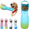 Travel Dog Water Bottles, Portable Dog Water Bowl Dispenser for Small Medium Large Dogs, 19Oz, Blue & Green