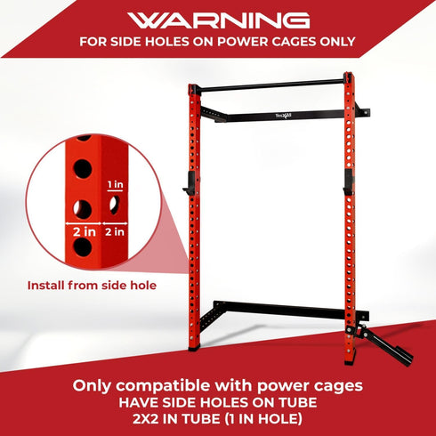 Yes4All 350 LBS Capacity Dip Bars for 2x2 with 1" SIDE Hole Power Cage, Squat Rack Attachments for Dips, Pull Up,