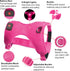 Light Up Dog Harness, No-Pull LED Rechargeable Glowing Pet Harness for Night Walking & Camping, Hotpink
