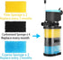 Kulife Aquarium Replacement Filter Sponge - 8 Sponge Blocks (2 Coarse, 2 Fine, 4 Carbonized)