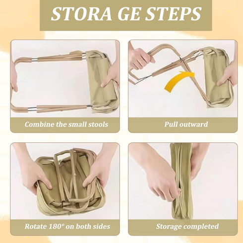 Backpack Collapsible Stool Foldable Stool Pocket Chair Portable Stools Seat for Camping Fishing Hiking Outdoor Travel