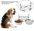 Owlike Stainless Steel Dual Hanging Food Water Bowl Feeder with Hook for Cat Pet Dog Puppy Crate Cage