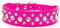 Rhinestone Dog Collar, Bling Rhinestone PU Leather Crystal Diamond Pet Collar for Dogs and Cats (M, Hot Pink)
