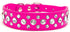 Rhinestone Dog Collar, Bling Rhinestone PU Leather Crystal Diamond Pet Collar for Dogs and Cats (M, Hot Pink)