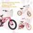 Kid's Bicycle Basket, Colored Tassels Wicker Front Handlebar Bike Basket with Streamers, Bell, and Stickers