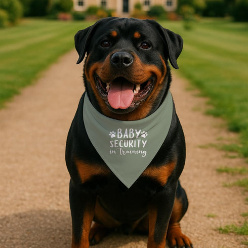 YJIKRTVT Baby Security in Training Dog Bandana,Green Adjustable Triangle Dog Scarf, Dogs Pregnancy Announcement