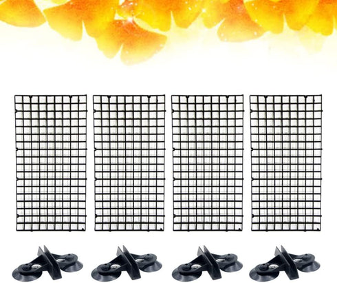 POPETPOP 1 Set Plastic Fish Tank Aquarium Panel Splicable Bottom Grid Divider, Fish Tank Partition Plate