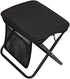 Menolana Folding Camping Stool Footstool with Side Pocket Multipurpose Small Foldable Chair for