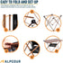 Backpacking, Alpcour Portable Camping Table Lightweight, Compact Folding Side Table in a Bag with Aluminum Top & Heavy