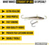 LunkerHunt Triple Action Walleye Jigs | Bass Fishing Swimbaits | Fast Sinking Saltwater Bait