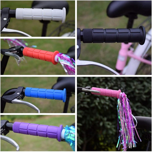 SAPLIZE Bike Handlebar Grips, 4.9" Soft and Comfortable for Kids, Girls, Boys, and Scooters