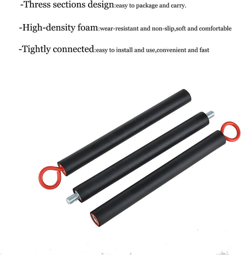 Resistance Band Bar for Fitness, Portable Steel Pilates Workout Bar for Home Gym Resistance Training