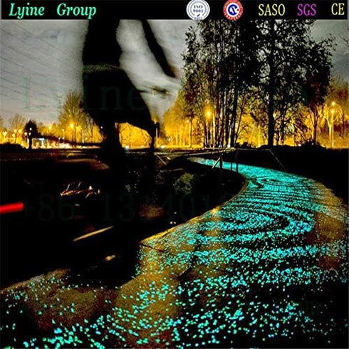 Oubest Glow in The Dark Rocks, Green Glow Pebbles Decor for Garden, Fish Tank, Walkway, Driveway, Plant Pots (100)
