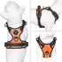 PHOEPET No Pull Dog Harness for Small Puppies - Reflective Adjustable Vest with Front Clip and Soft Handle (S, Orange)
