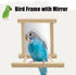 Generic (1PCS) Wooden Bird Mirrors Bird Swing, Parrot Cage Toys, Swing Hanging Play with Mirror for Small Birds Greys