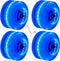 Nezylaf 4 Pack 32 x 58 mm 78A Light Up Roller Skate Wheels with Bearings for Indoor/Outdoor Skating Accessories