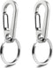 IVIA Dog Tag Clips, 2 Pack, 304 Stainless Steel Quick Clip with Rings for Small Pet Collars and Harnesses
