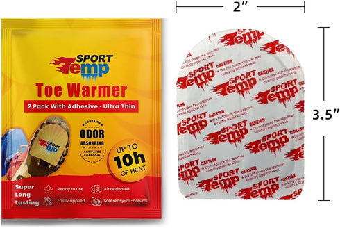 Toe Warmers - Up to 10 Hours of Heat, Ultra Thin, Easy, All Natural, Air Activated Hot Toe Warmers