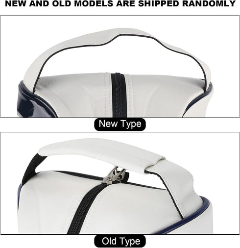 Qiilu White PU Leather Shoe Bag, Dustproof Storage Carrier Bag for Home Travel