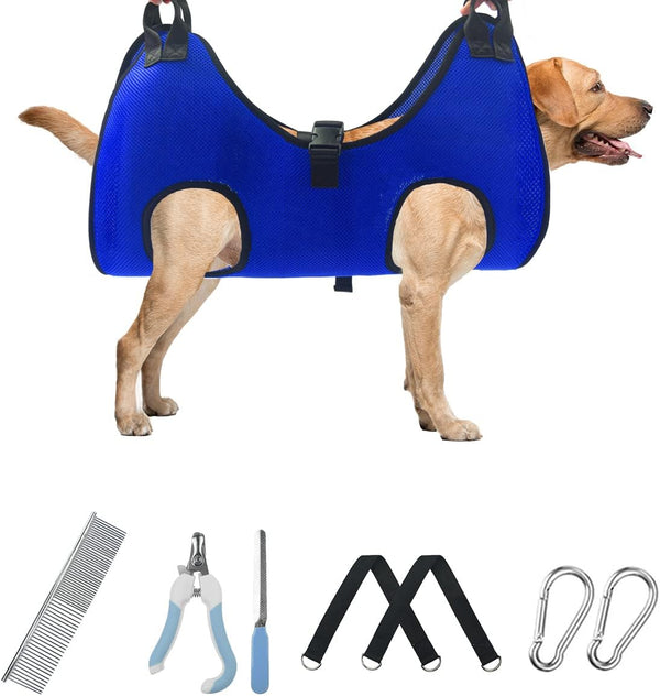 Pet Dog Grooming Hammock for Nail Trimming,Dog Restraint Hanging Harness for Nail