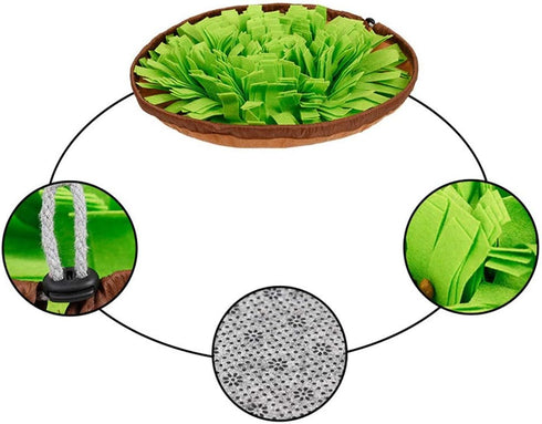 AWOOF Pet Snuffle Mat for Dogs - Interactive Feed Game for Boredom, Encourages Natural Foraging Skills for Dogs