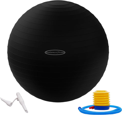 Fitvids Exercise Ball for Fitness, Yoga, Pilates with Quick Pump, Anti-Burst Slip