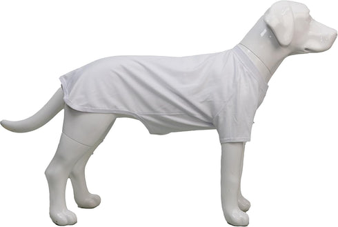 Lovelonglong Basic Blank T-Shirt for Large Dogs, White Dog Costumes Tee Shirts XXXXL