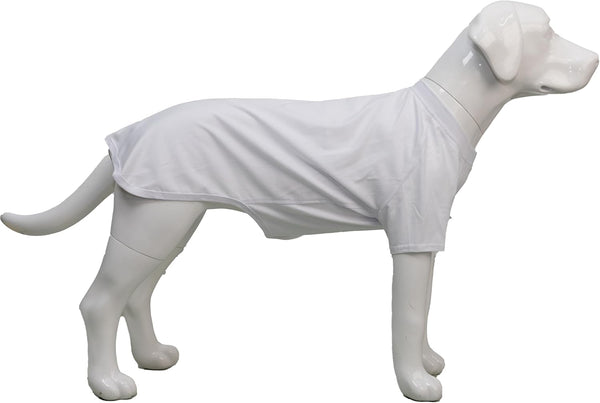 Lovelonglong Basic Blank T-Shirt for Large Dogs, White Dog Costumes Tee Shirts XXXXL