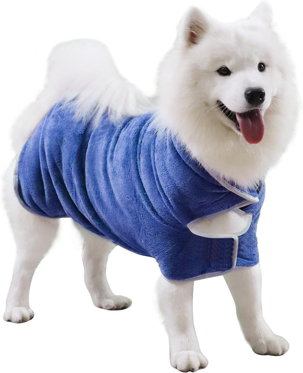 Gimilife Dog Towel, Dog Bathrobe Pet Grooming Towel Drying Coat Robes for After