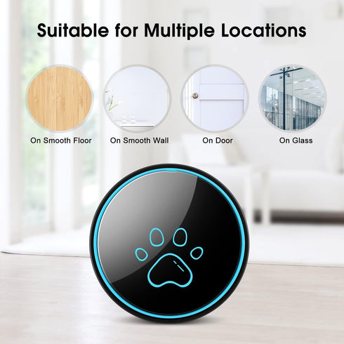 Communication 38 4 (1 1 Comsmart Smart Wireless Dog Door Bell, Doggie Doorbell for Pet Potty Training Go Outside Press