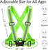 High Visibility Reflective Safety Vest, Adjustable Reflective Gear for Running, Walking, Jogging, Hiking, Night Cycling