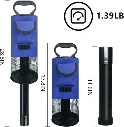 HOW TRUE Golf Ball Retriever, Portable Shag Bag with Removable Tube for Golf Ball Pick Up