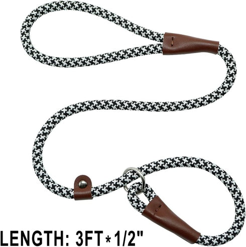 3FT Slip Lead Dog Training Leash: No Pull for Medium and Large Dogs, Durable Nylon Rope