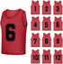 12 Pack1-12 Numbered Pinnies/Soccer Training Bibs/Basketball Jerseys for Kids,Youth and Adults