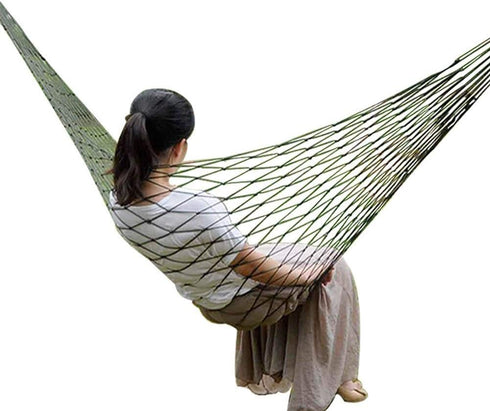 VGEBY Portable Lightweight Nylon Mesh Rope Hammocks for Camping, Indoor & Outdoor, Travel, Survival, Backpacking,