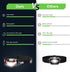 Lighting Ever LED Headlamp Rechargeable 2 Packs - Super Bright Head Lamp with 5 Modes for Camping