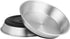 Stainless Steel Cat Bowls, Whisker Friendly Shallow Dishes for Food and Water, Non-Slip Silicone Bottom, 2 Pack