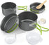 ACAGALA 2-3 Set Portable Outdoor Tableware Camping Cookware People Multifunctional Portable Cooking for Outdoor Stove